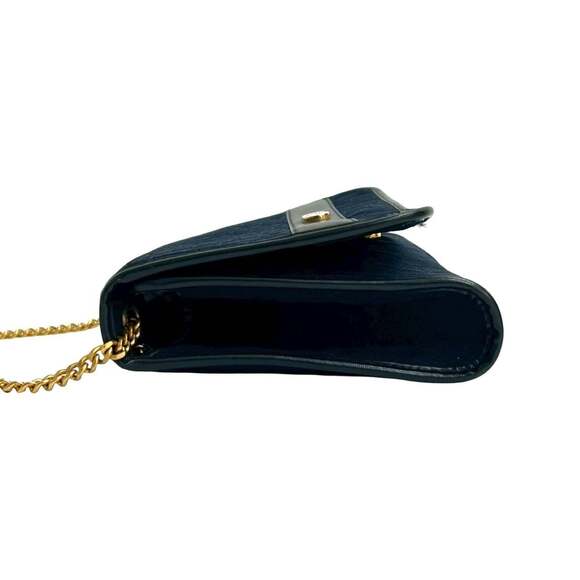 CHRISTIAN DIOR Blue Leather Trotter Shoulder Bag